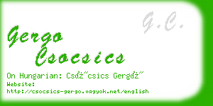 gergo csocsics business card